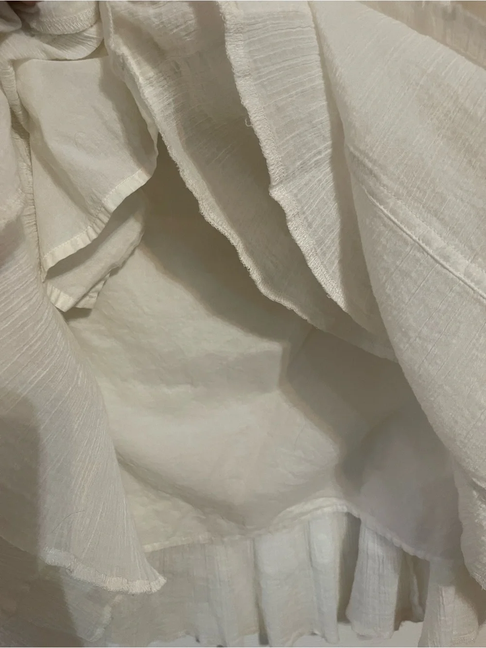 LOFT Romantic Cream Tiered Maxi Skirt